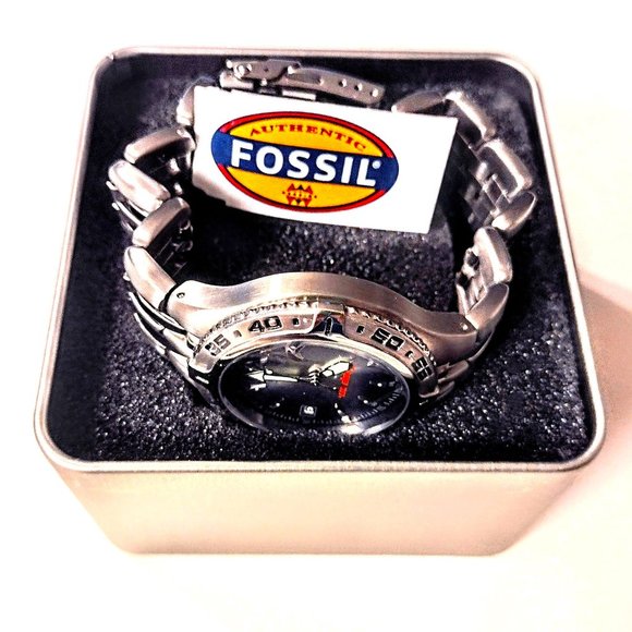 Snap-on Tools FOSSIL Watch in Tin ~ 2005 Old Stock ~ Needs Battery ~ NEW w/Tags - Picture 6 of 16